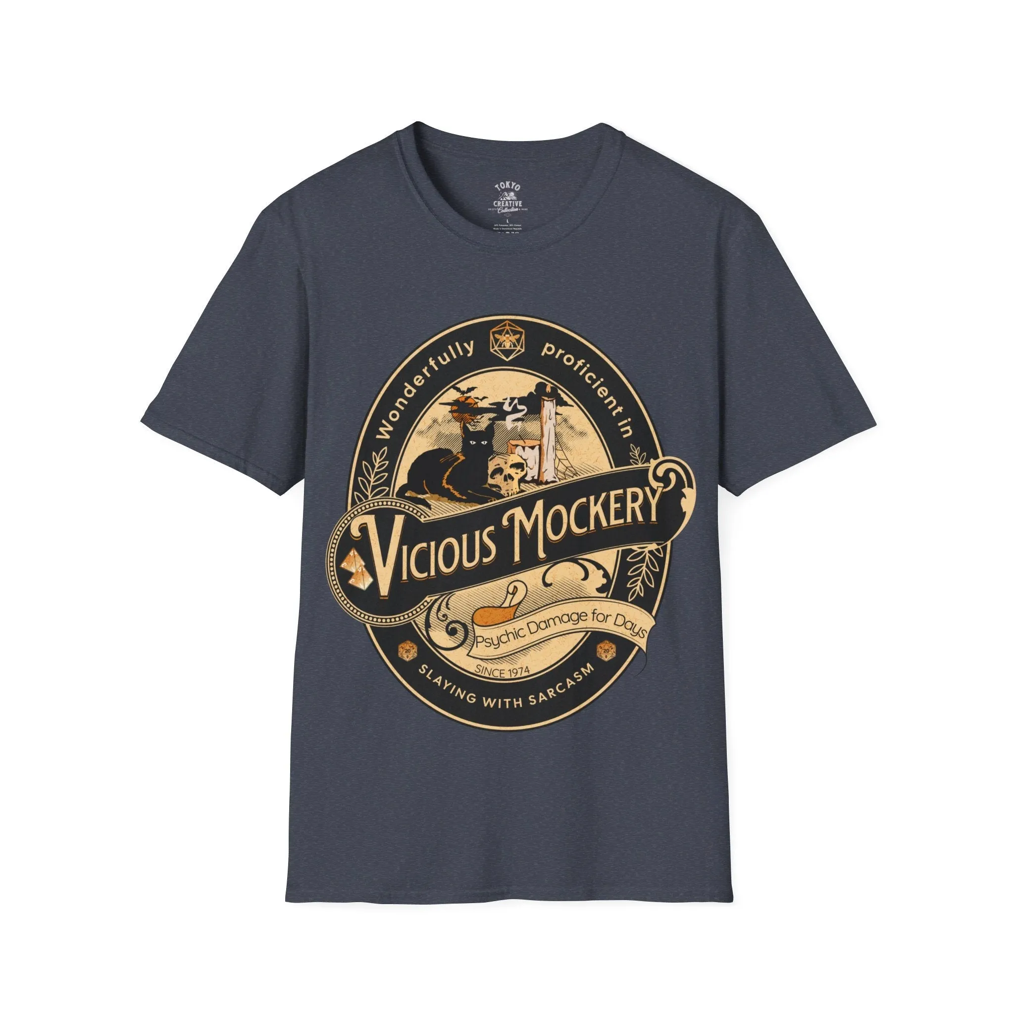 Proficient in Vicious Mockery Shirt - Witty RPG Tee for Gamers and Word Warriors