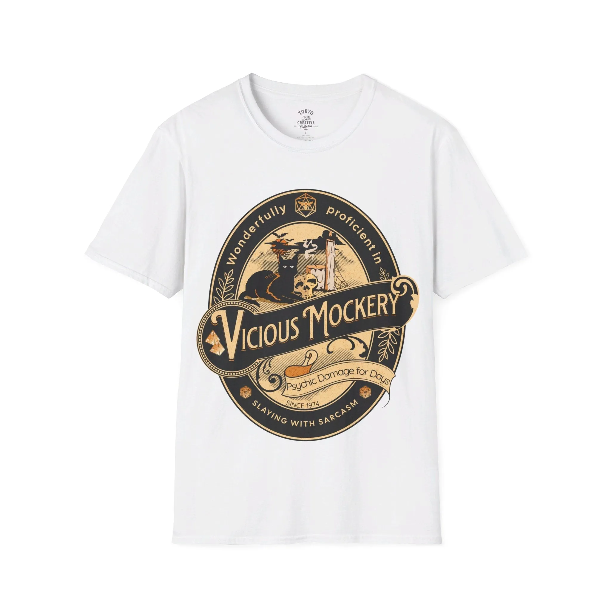 Proficient in Vicious Mockery Shirt - Witty RPG Tee for Gamers and Word Warriors