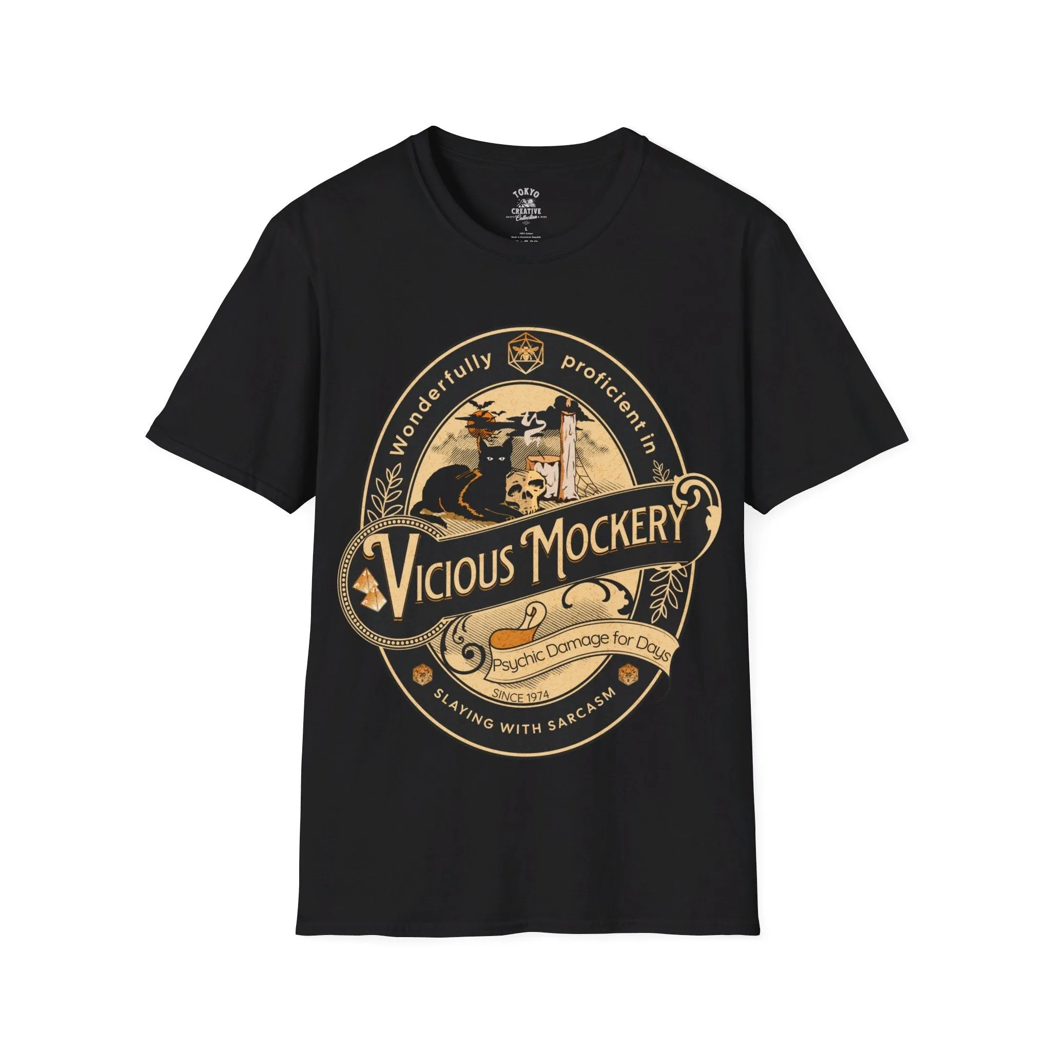Proficient in Vicious Mockery Shirt - Witty RPG Tee for Gamers and Word Warriors