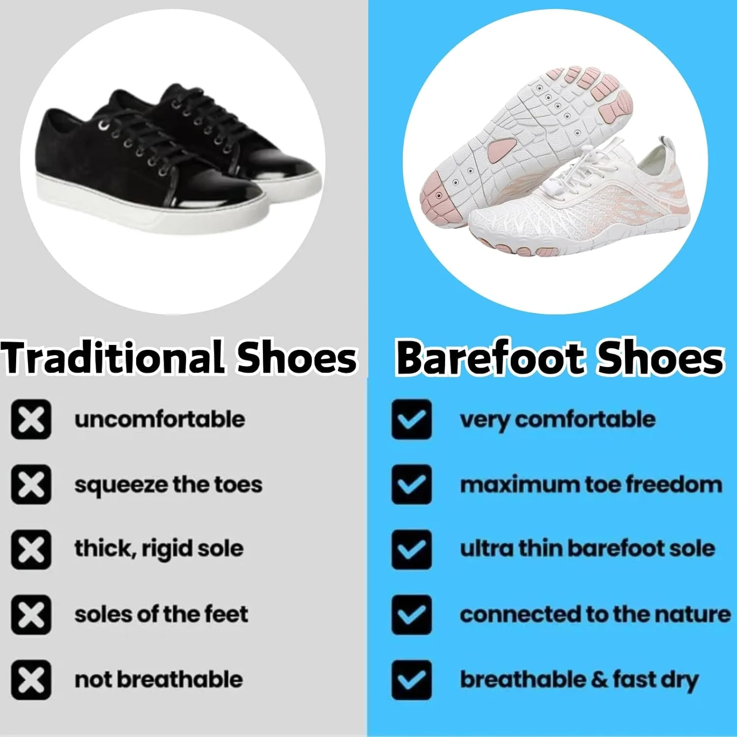 Rival Footwear Barefoot Shoes - Non-Slip, Waterproof Winter Shoes for Women & Men