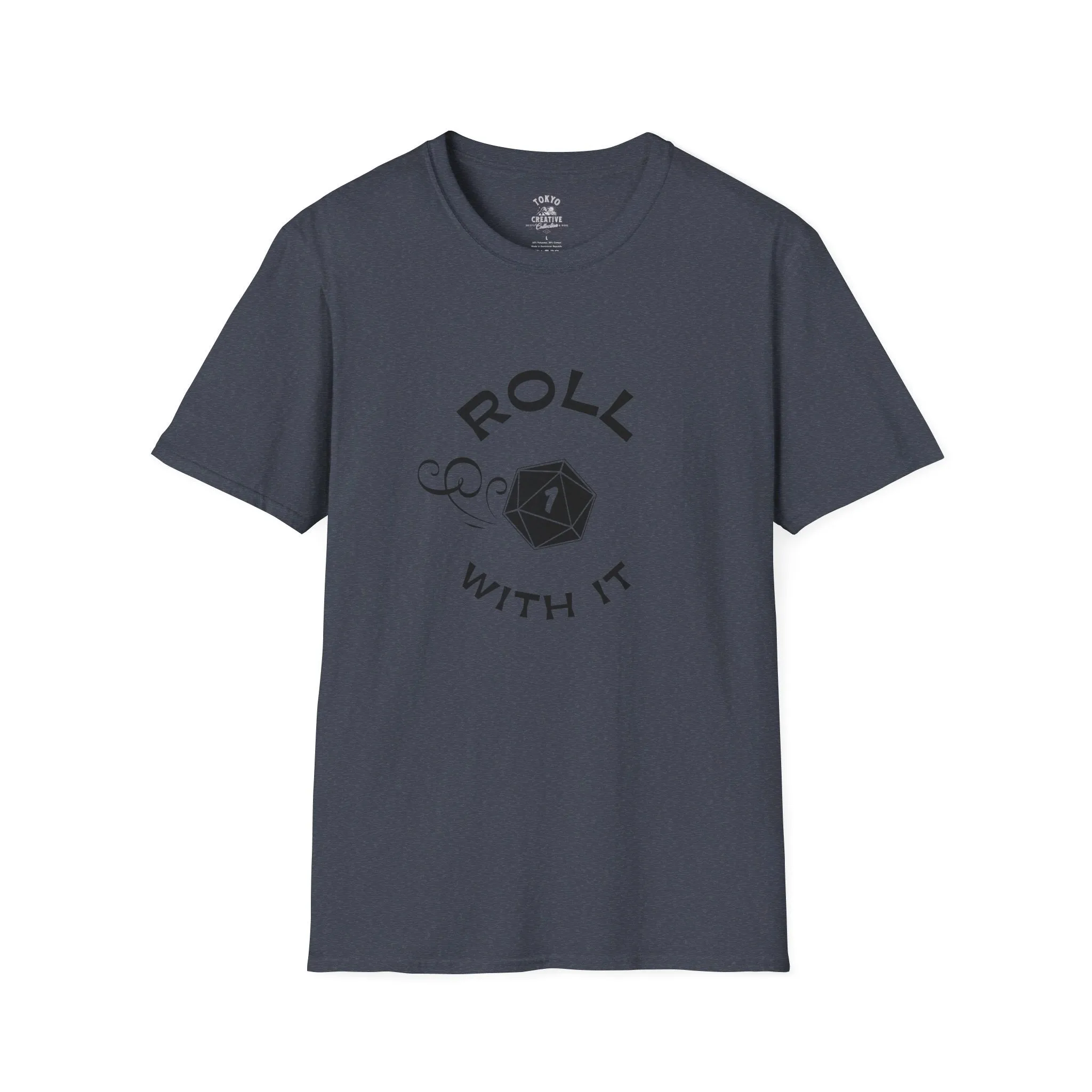 Roll With It Shirt - Critical Fail D20 Design Tee for RPG Fans and Gamers