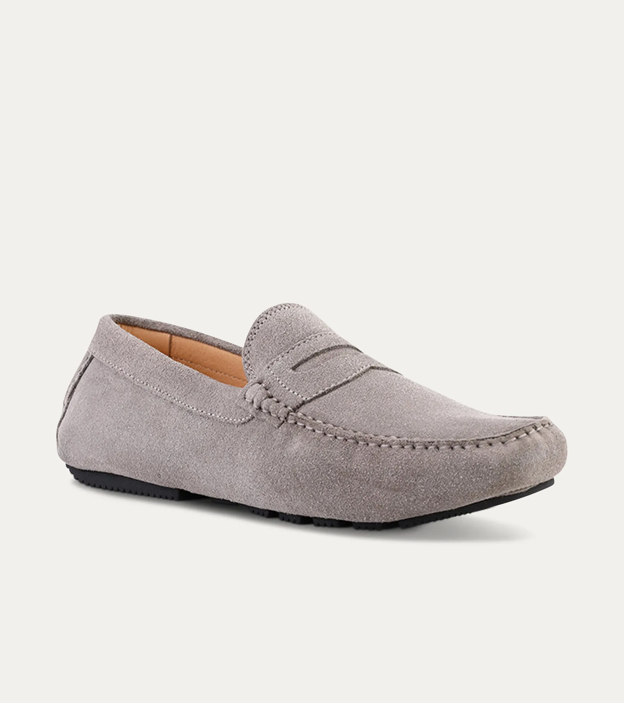 Santi Moccasin In Grey Suede