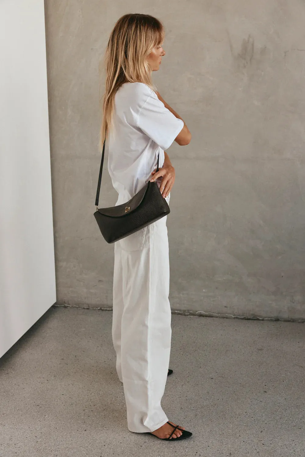Sloane  Leather Convertible Clutch | Dark Chocolate