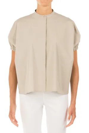 Taupe Button Down Blouse