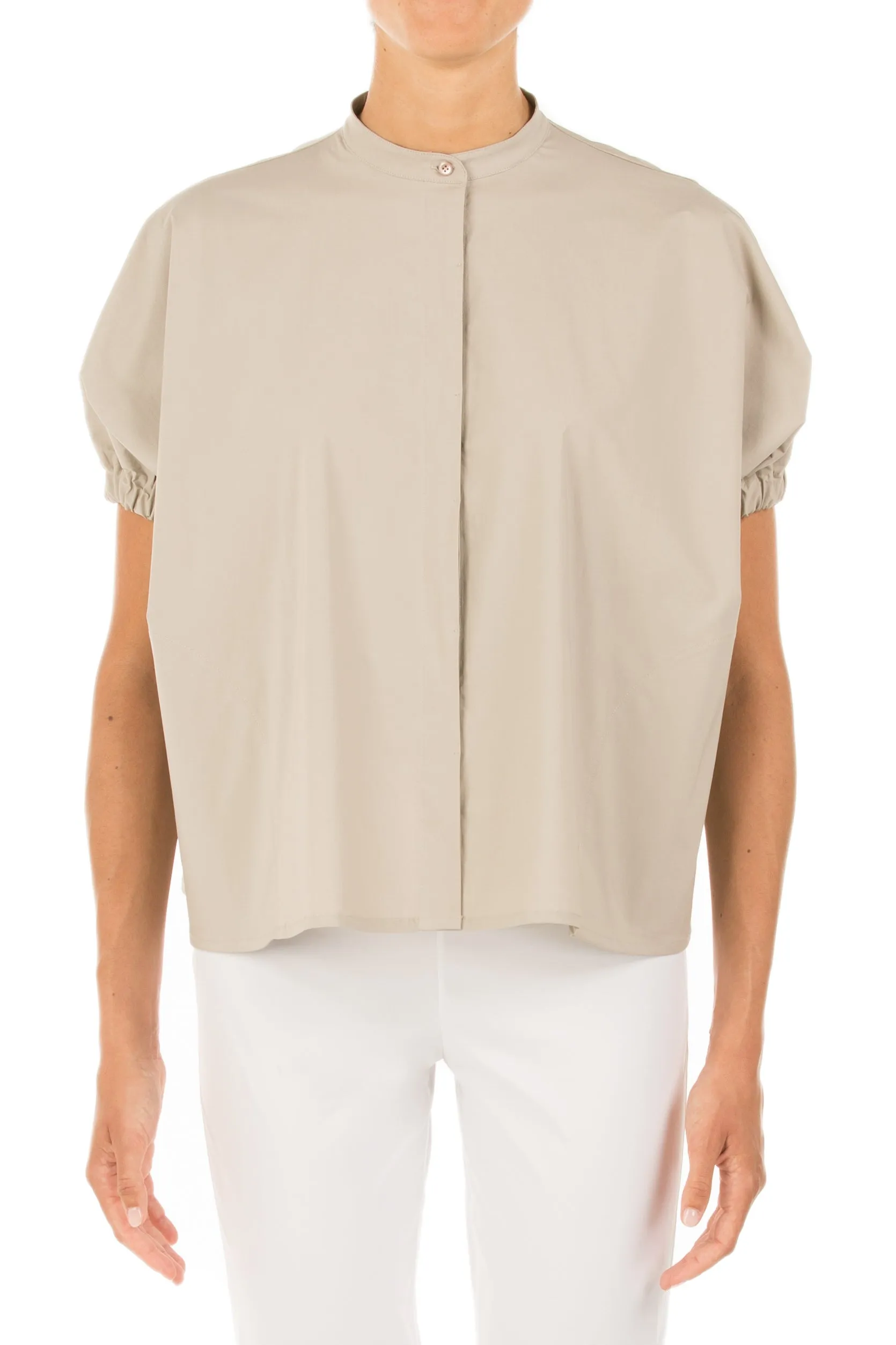 Taupe Button Down Blouse