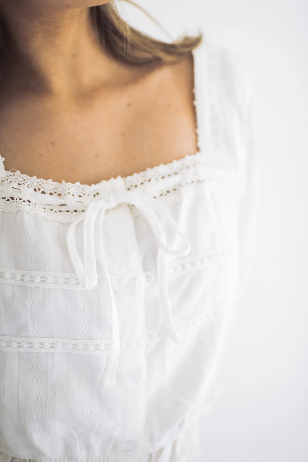 Taytum Laced 3/4 Sleeve Blouse