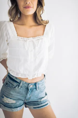 Taytum Laced 3/4 Sleeve Blouse