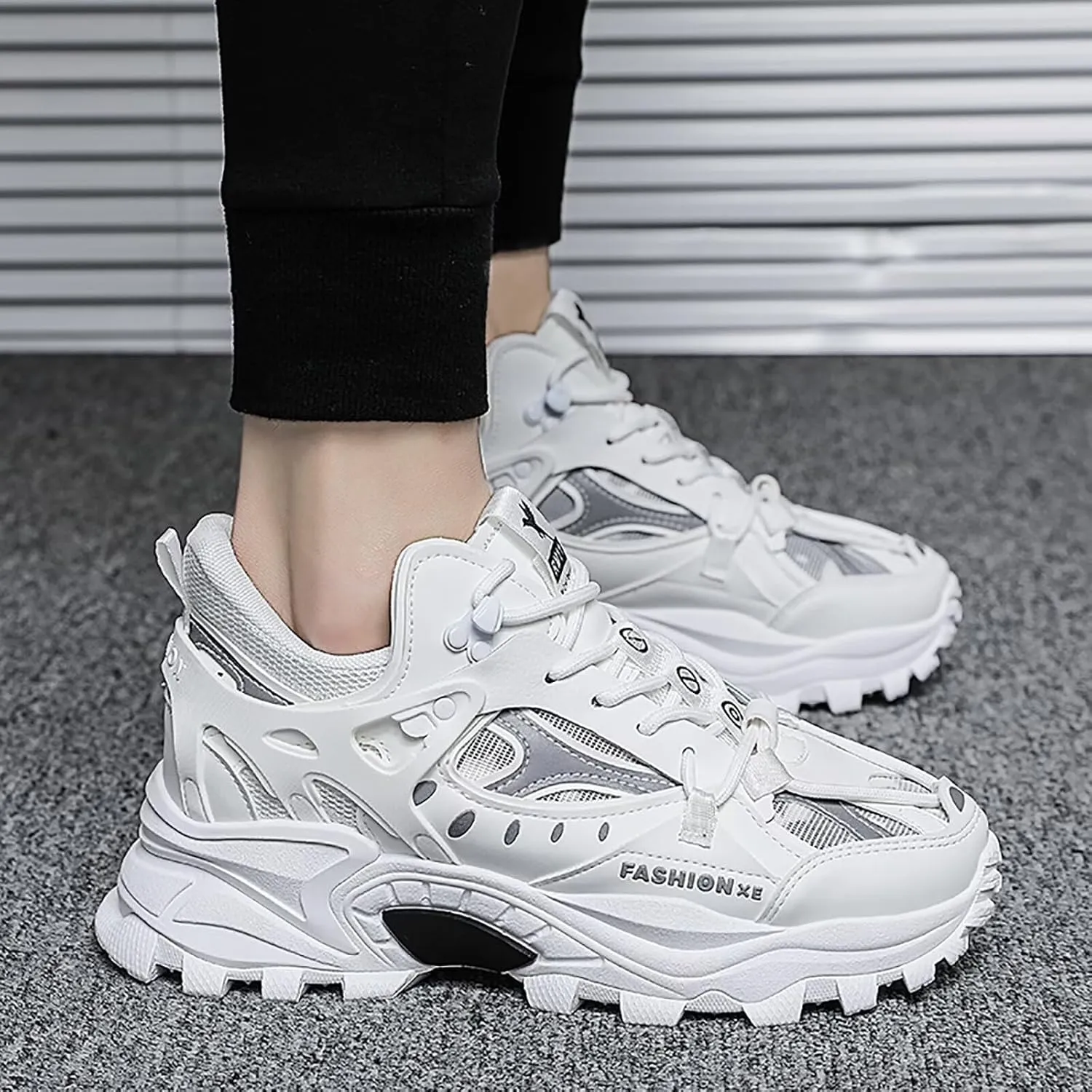 TERBOFIN Men's Fashion Sneakers Chunky Shoes Casual Walking Shoes Mesh Breathable Sports Shoes for Workout Outdoor Plus Size
