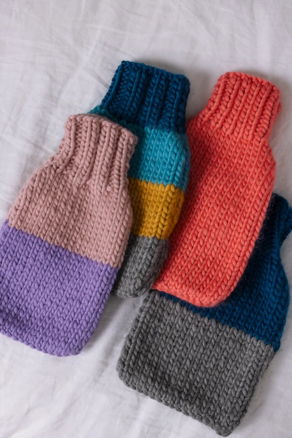 The Hot Water Bottle Cover  - Pink and Violet