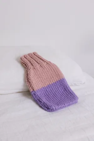 The Hot Water Bottle Cover  - Pink and Violet