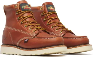 Thorogood American Heritage 6 Moc Toe Work Boots for Men - Soft Toe, Premium Full-Grain Leather with Slip-Resistant Wedge Outsole and Comfort Insole; EH Rated