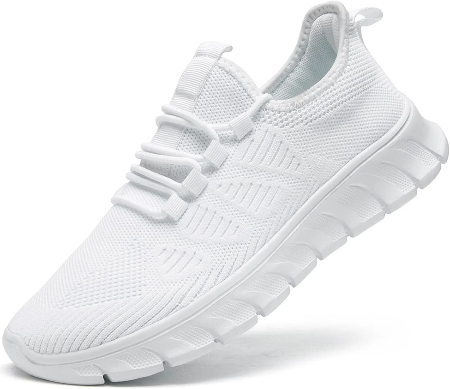 Walking Tennis Shoes Womens Running Shoes Athletic Sport Workout Gym Shoe Non Slip Casual Fashion Sneakers White Size 8