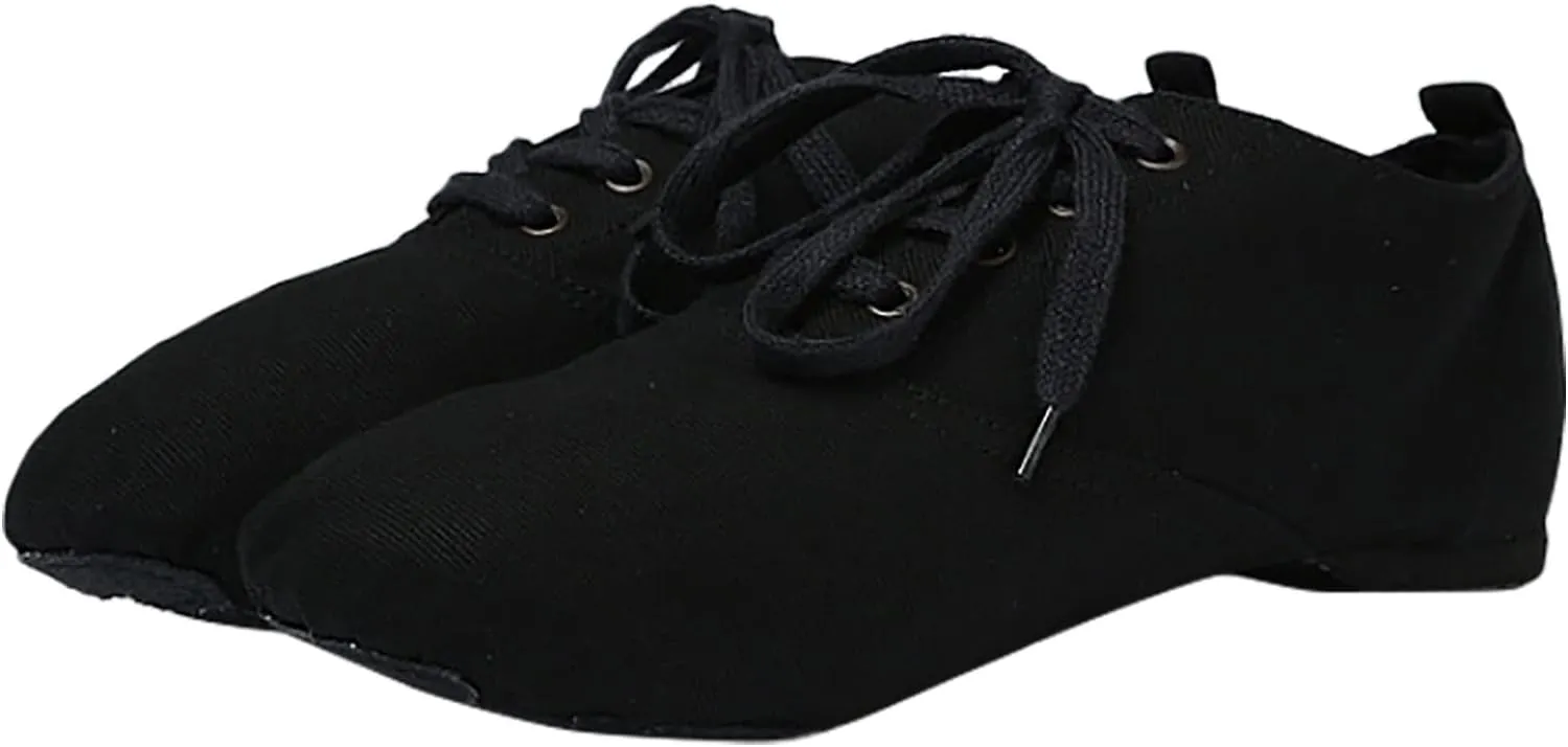 Women's Canvas Dance Shoes Tap Flex Canvas Tap Shoe Ballet Shoes for Women Adult Jazz Dance Sneaker