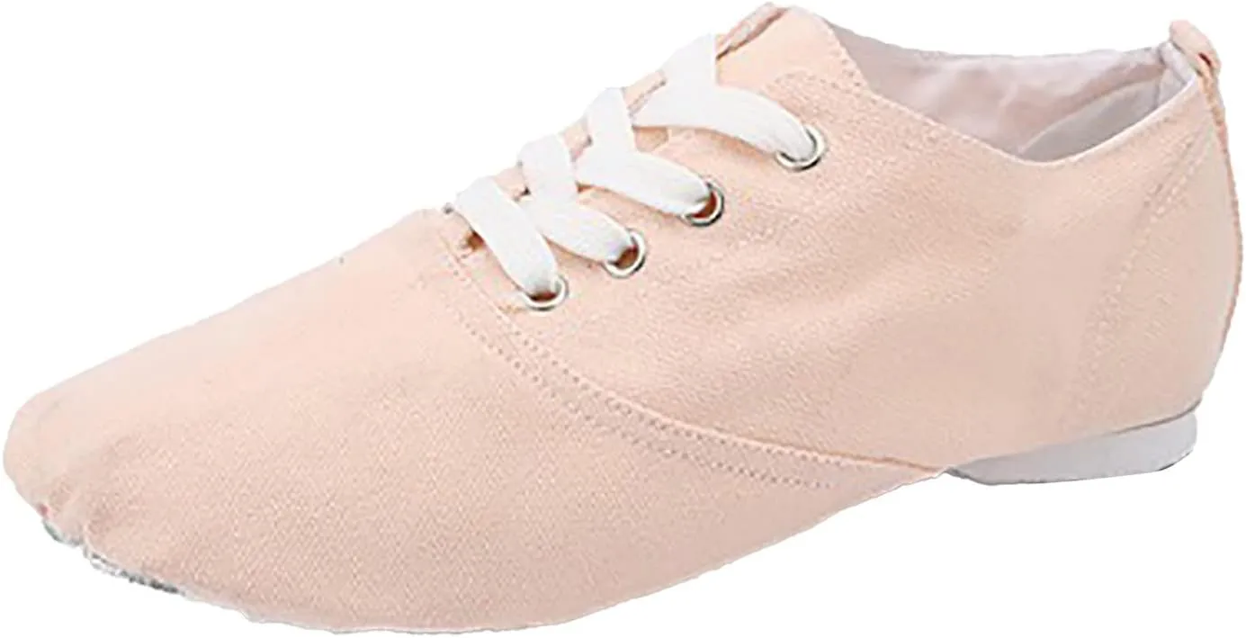 Women's Canvas Dance Shoes Tap Flex Canvas Tap Shoe Ballet Shoes for Women Adult Jazz Dance Sneaker