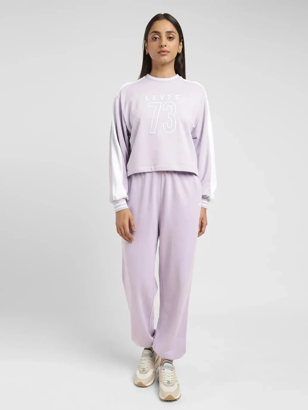 Women's High Rise Lilac Regular Fit Joggers
