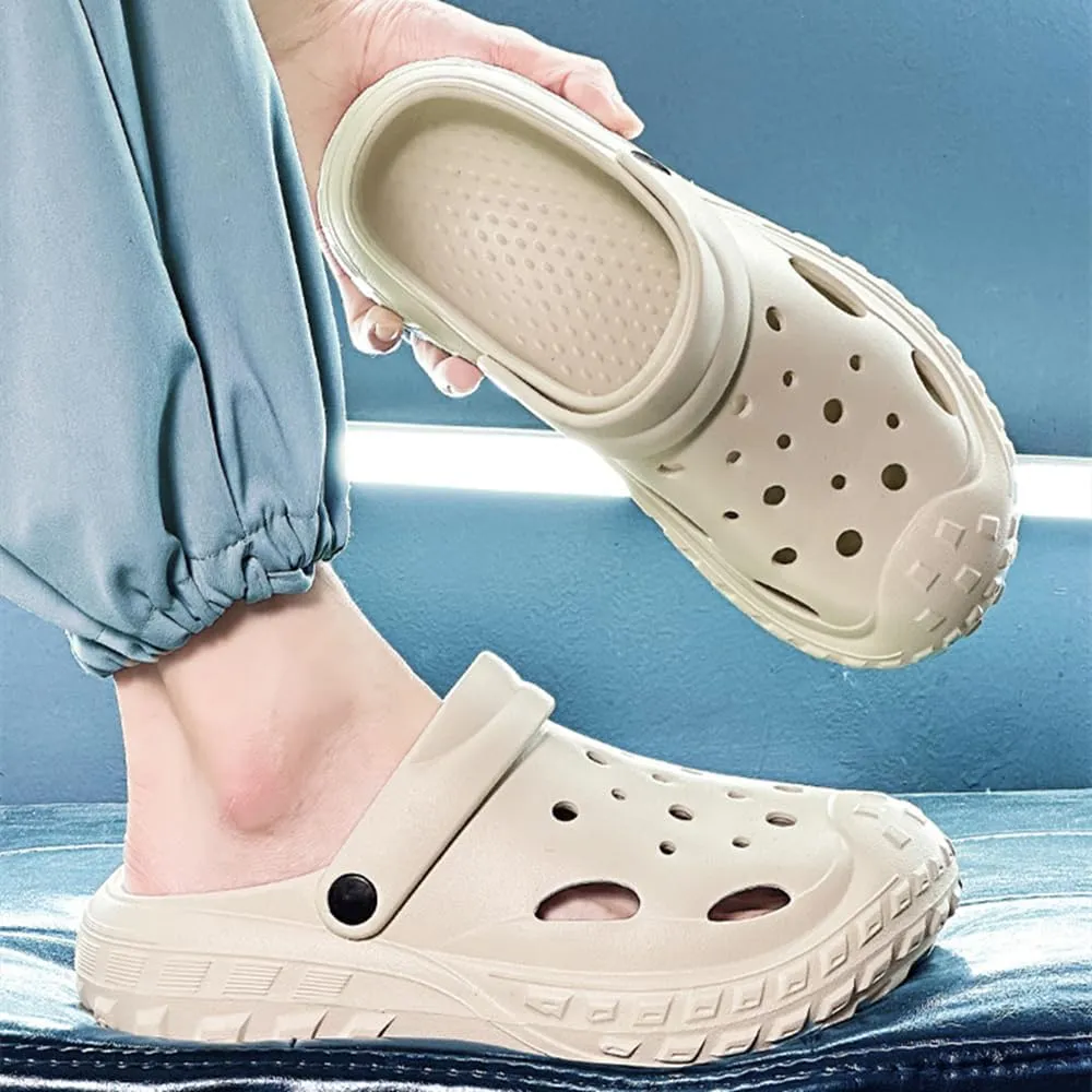 Womens Mens Garden Clogs Shoes with Arch Support Thick Sole Unisex Lightweight Quick-Dry Comfort Slip-on Water Shoes Outdoor Beach Slippers Sandals