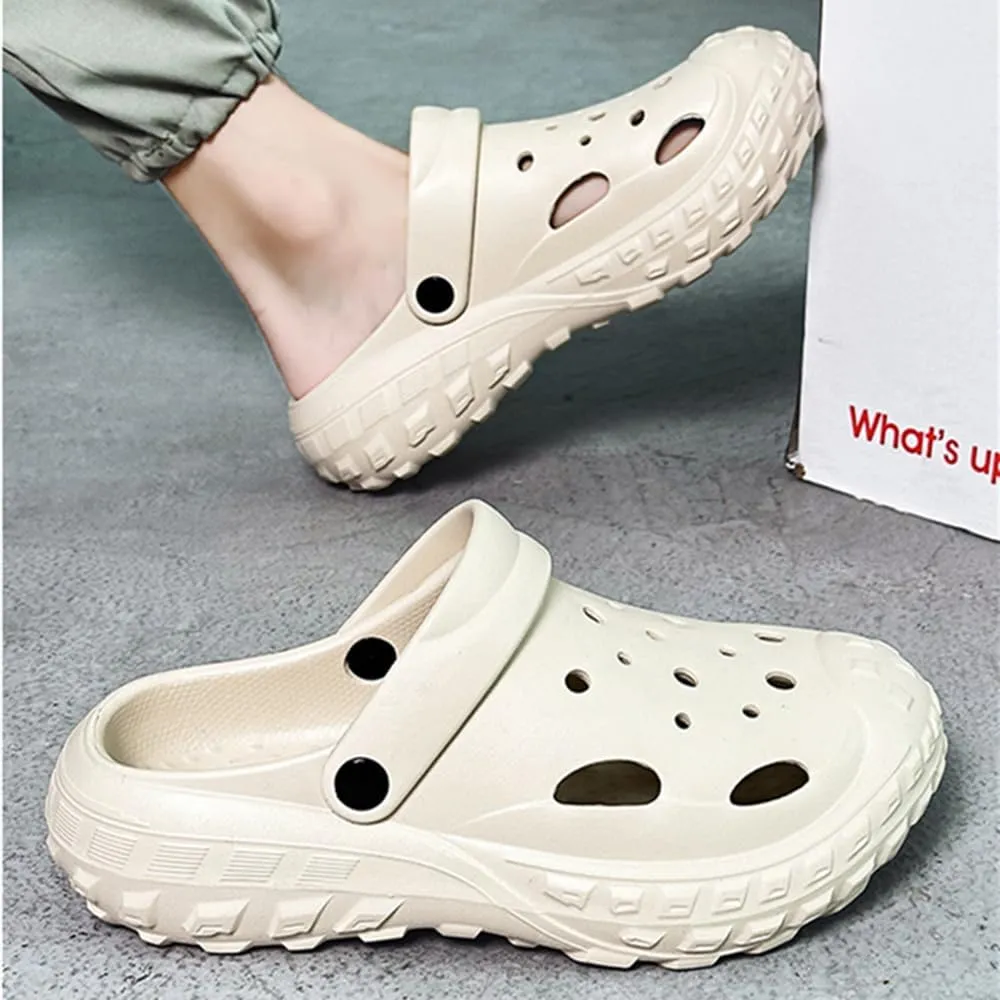 Womens Mens Garden Clogs Shoes with Arch Support Thick Sole Unisex Lightweight Quick-Dry Comfort Slip-on Water Shoes Outdoor Beach Slippers Sandals
