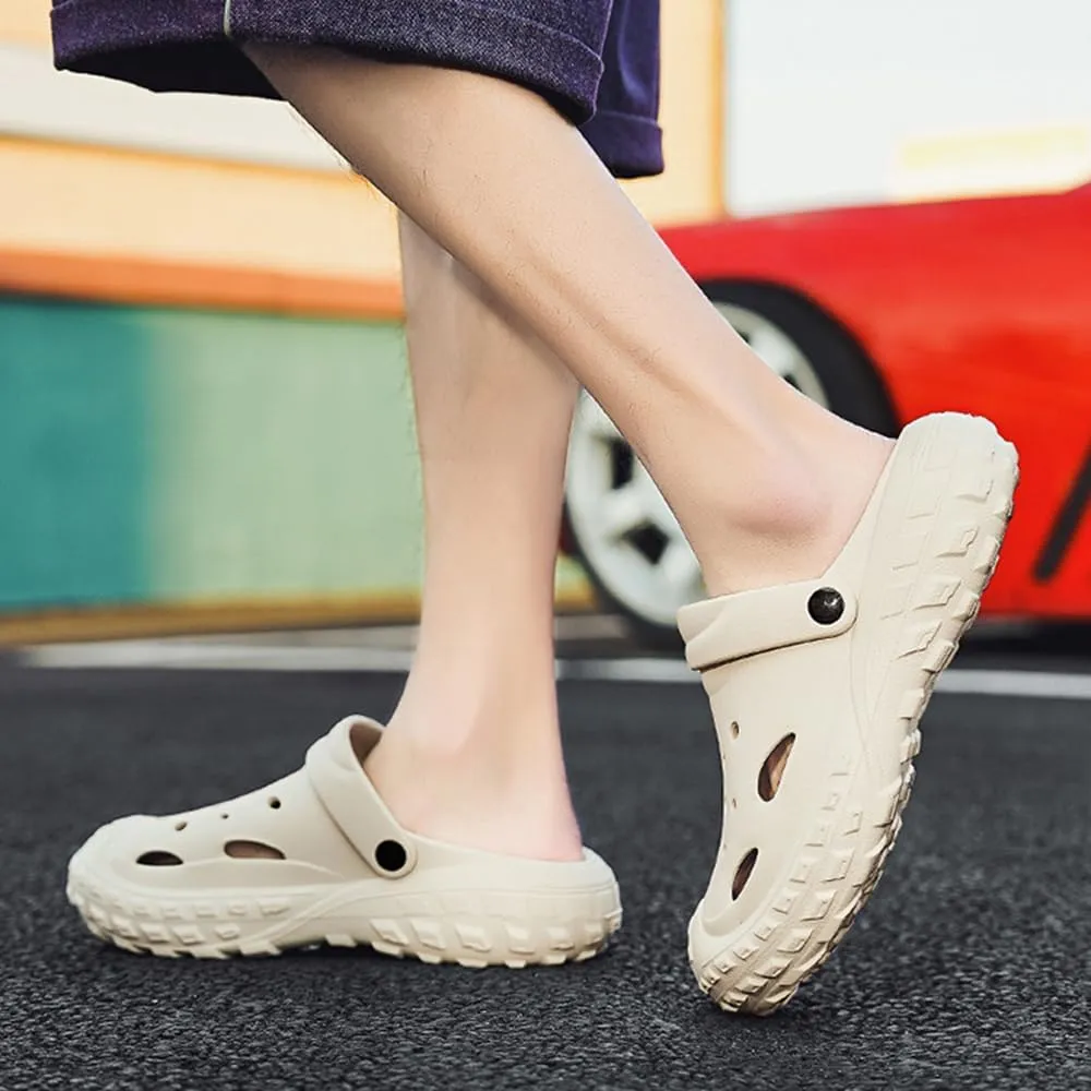Womens Mens Garden Clogs Shoes with Arch Support Thick Sole Unisex Lightweight Quick-Dry Comfort Slip-on Water Shoes Outdoor Beach Slippers Sandals