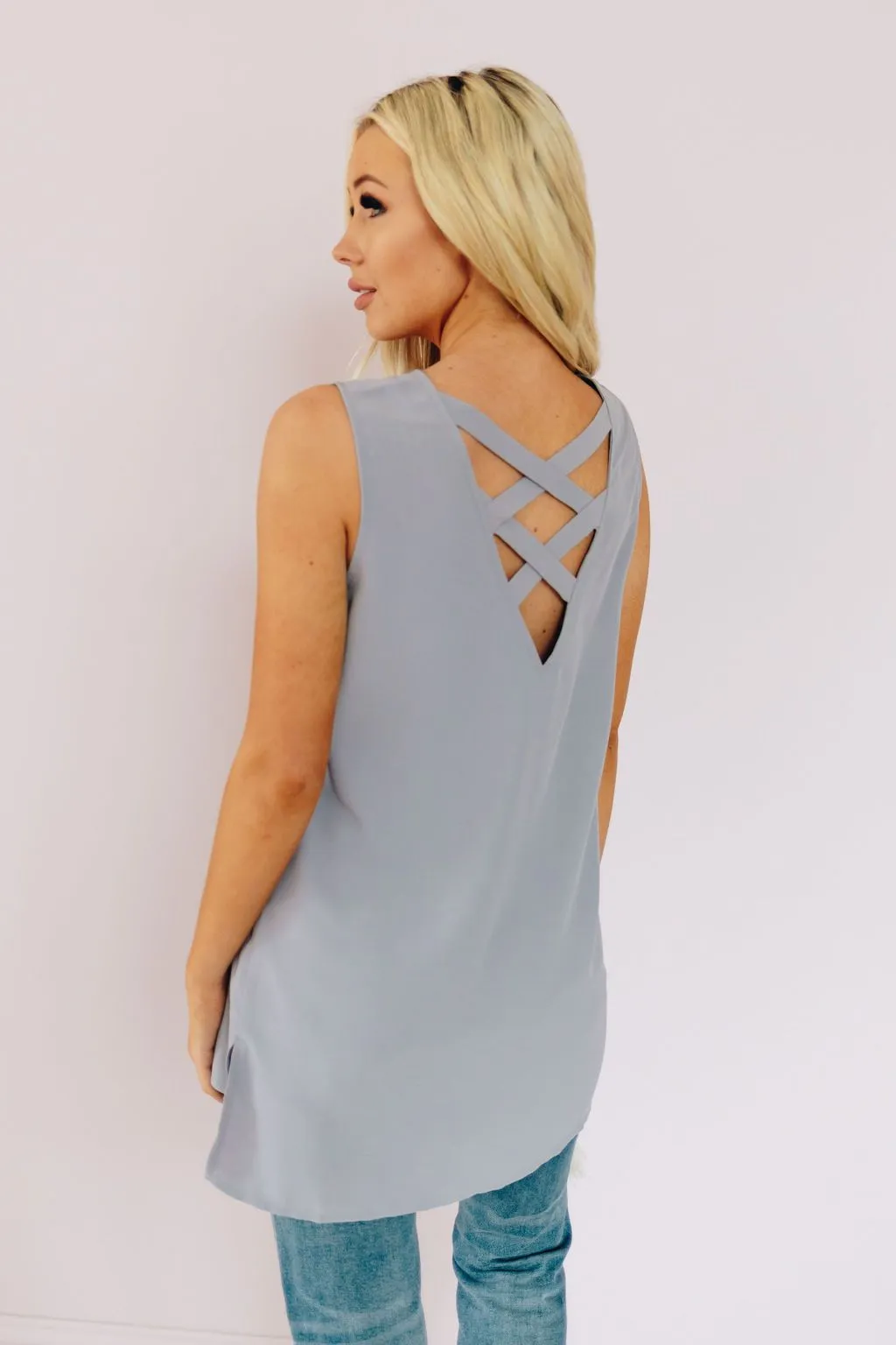 Zip To It Crisscross Detail Top